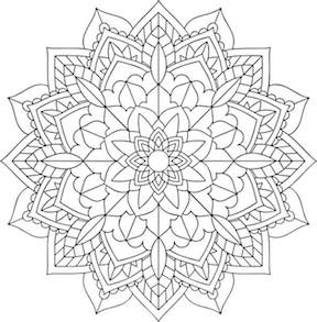 FREE Coloring Pages for Adults: 25 Creative Printable Pages To Relax 12 Hello kids adult coloring page - Mandala.