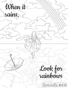FREE Coloring Pages for Adults: 25 Creative Printable Pages To Relax 10 Fave Crafts Free coloring pages girl walking on a lake.