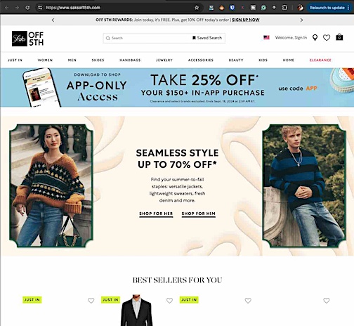 The Ultimate Guide to 28 Most Popular Online Outlet Stores 23 Saks Off Fifth Discount Store